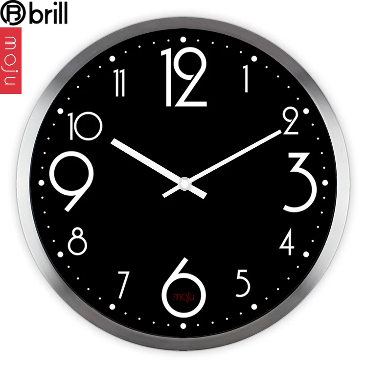 

Living Room Black Wall Clock Creative Modern Digital Silent Clocks Metal Watch Kitchen Wall Watches Home Decor Reloj De Pared