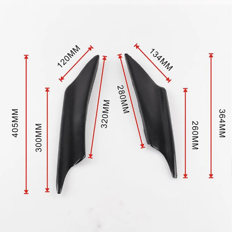 Универсальный 4 шт. автомобильный передний бампер дефлектор губы сплиттер