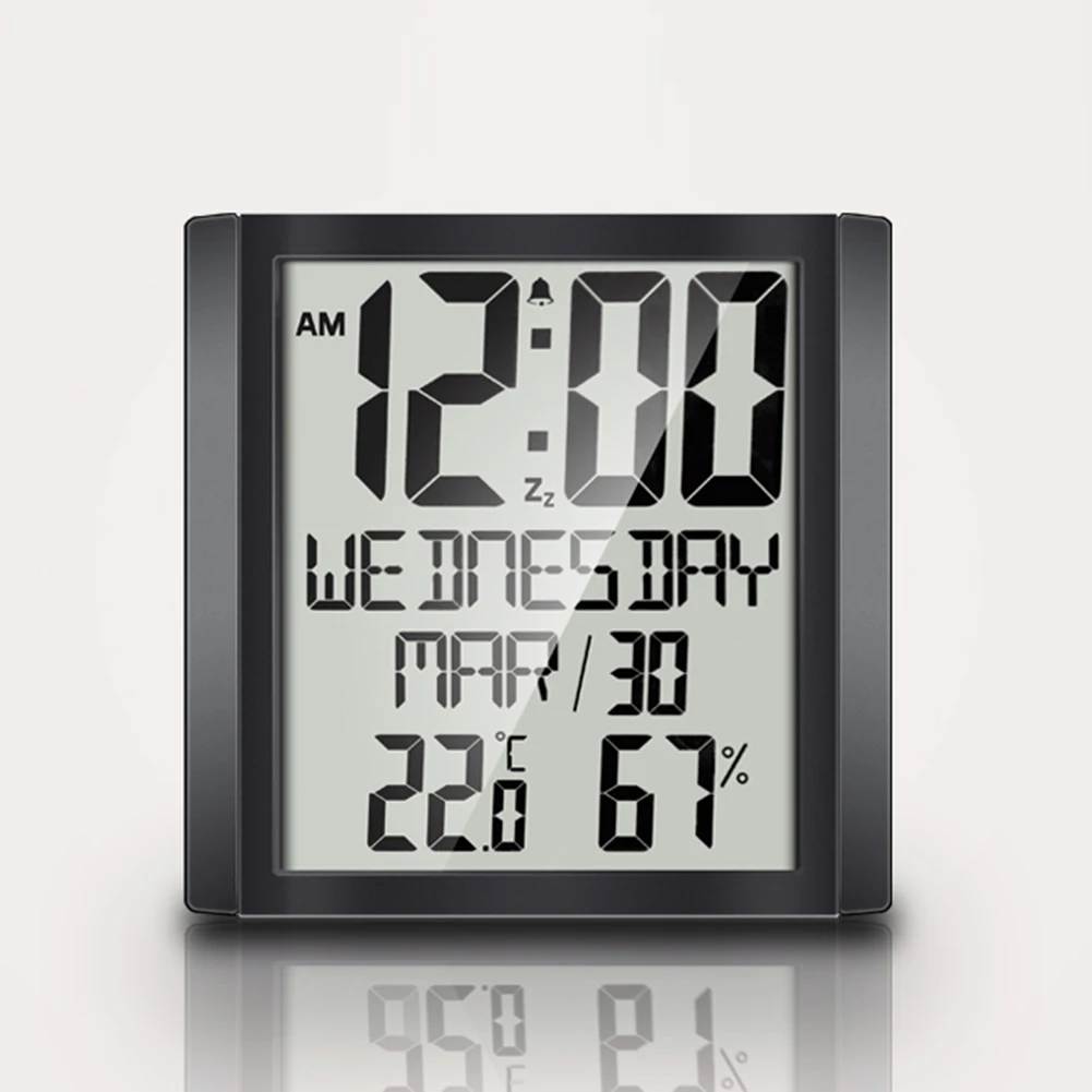 

Домашние электронные настенные часы, многофункциональные, с большим экраном для гостиной, для измерения температуры и влажности, настольны...