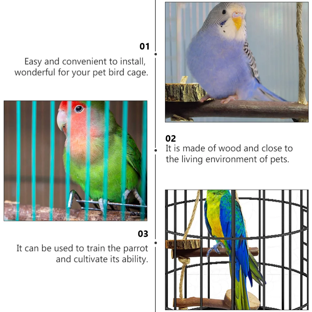 

10pcs Parrot Stand Rack Bird Playing Rack Training Rack (Random Color)