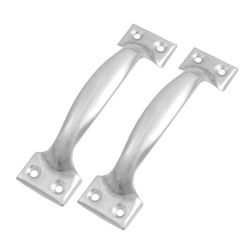 Promotion! 2 Pcs Silver Tone Arched Cabinet Door Pull Handles 5&quot Length | Строительство и ремонт