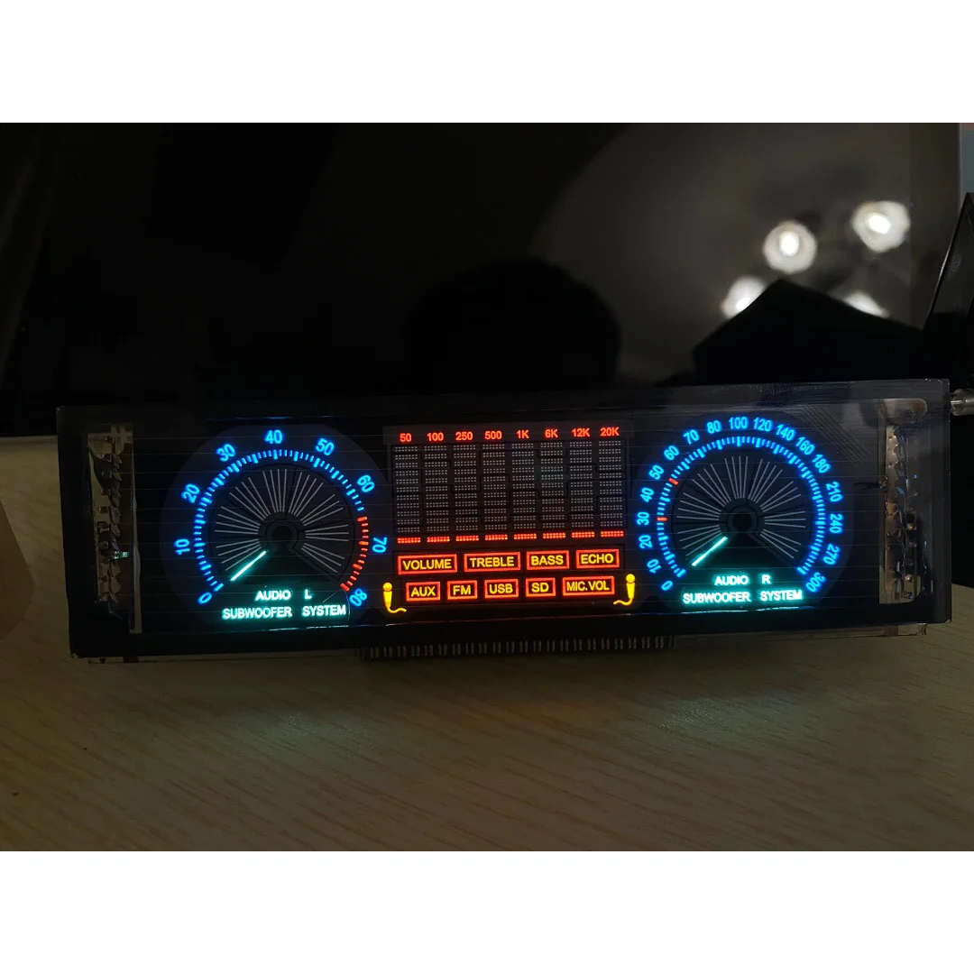 Индикатор спектра музыки VU Meter LED VFD аудио для мультимедийных динамиков усилитель