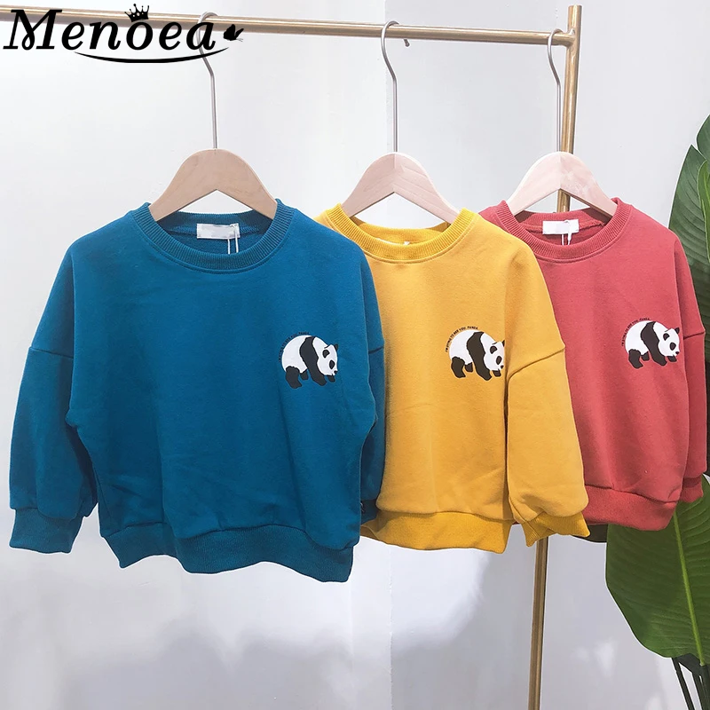 Menoea/Детский свитер 2019 г. осенние спортивные футболки с рисунком животных для
