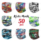 50 шт., одноразовые маски для лица с рисунком граффити
