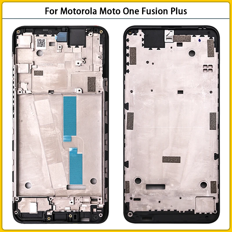 

New For Motorola Moto One Fusion Plus Housing LCD Front Frame Panel Bezel Frame One Fusion + Faceplate Housing Replacement