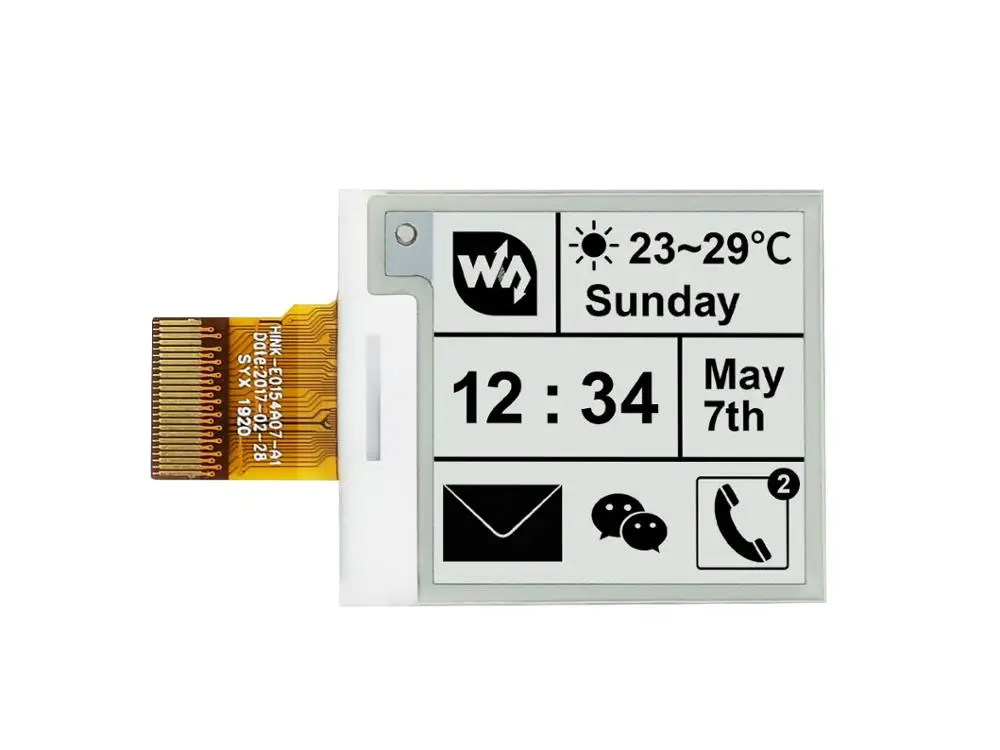 Waveshare 200x200 3 5 дюймовая E Ink НЕОБРАБОТАННАЯ панель дисплея без печатной платы для