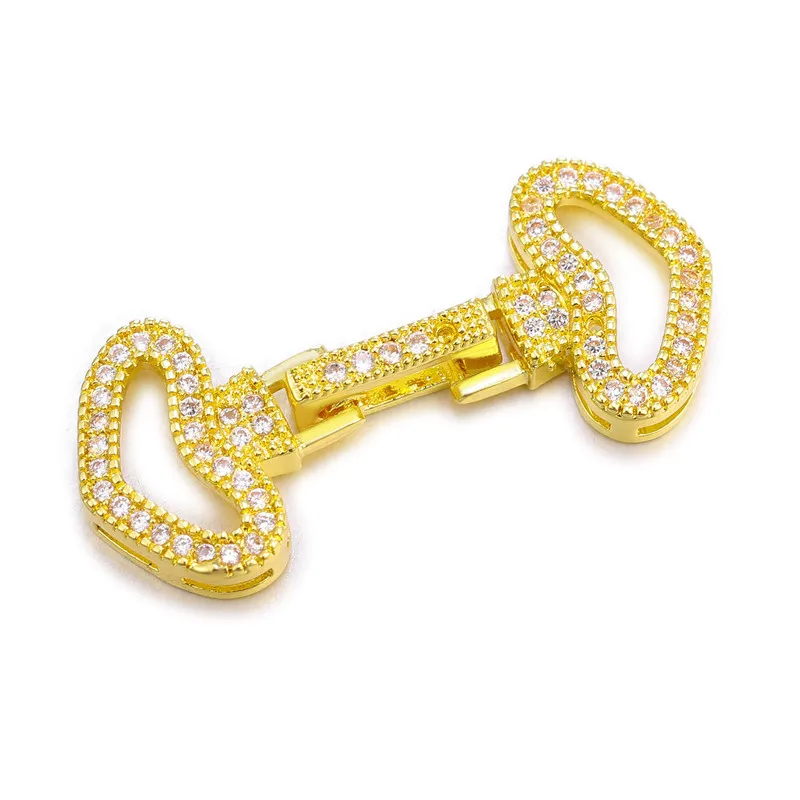 Gold Juya DIY натуральный камень жемчуг бижутерия ручной работы компоненты золото/серебро застежка замок застежки аксессуары - Цвет: Gold