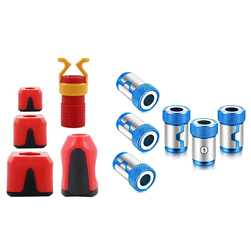 

5Pcs Screwdriver Bit Magnetic Ring Strong Magnetizer Screw & 6Pcs Magnetic Screw Ring Bit Magnetizer Ring (Blue)