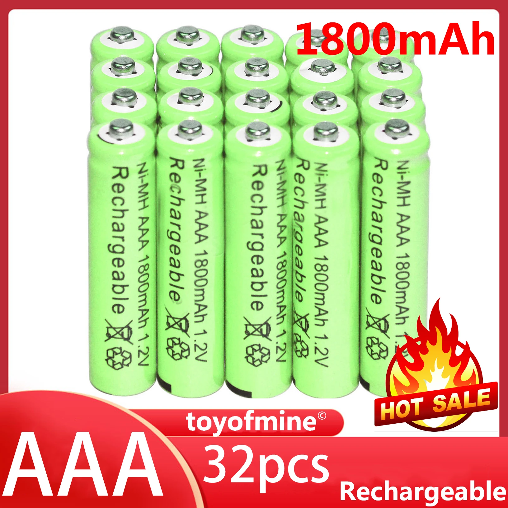 4 44 шт./лот новый фирменный аккумулятор AAA 1800 мА/ч 1 2 В перезаряжаемая батарея