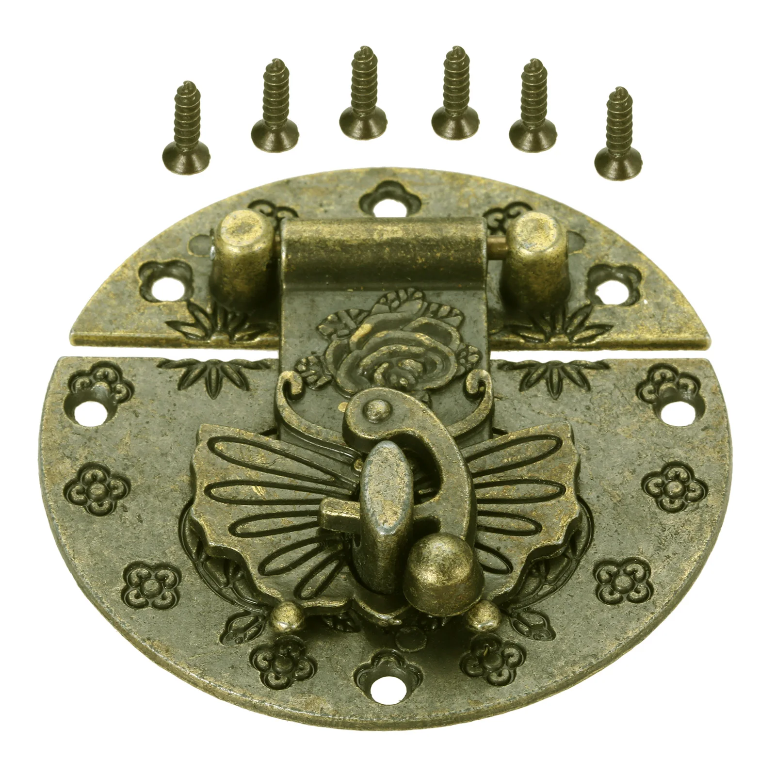 

1 pc Vintage Jewelry Box Lock Catch casts Décor Latches wine box Buckle Clasp Furniture fittings Hardware 58mm