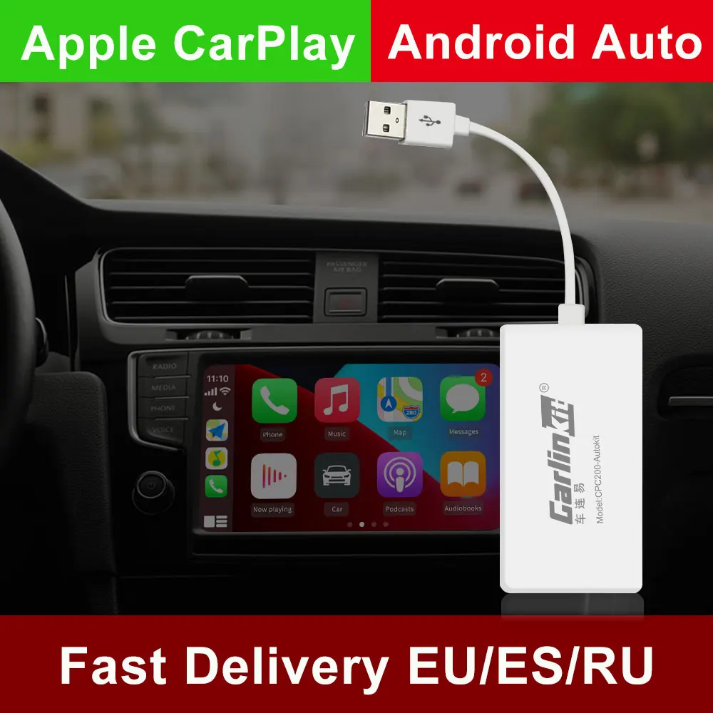 carlinkit wireless apple carplay dongle android auto for android car radio netflix airplay autokit map music usb smart link free global shipping