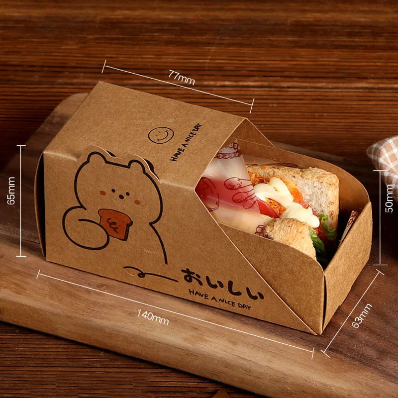 500 шт. контейнер для упаковки сэндвичей | Дом и сад