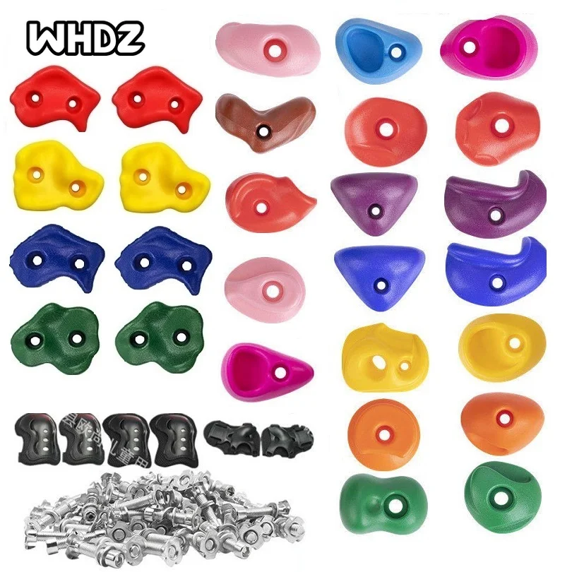 

27 Rock Climbing Holds - Premium HD Mounting Hardware Included -- Climbing Rocks for DIY Rock Climbing Wall