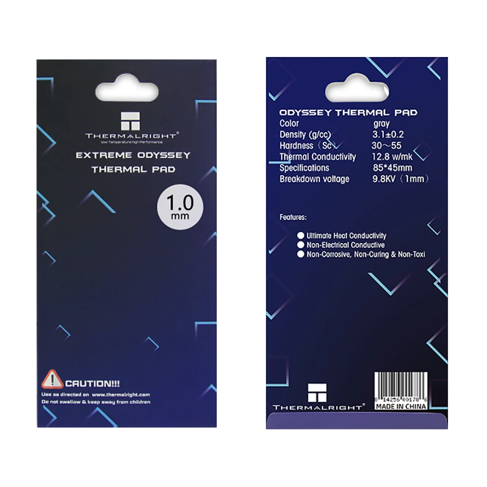 Термальность прямо pad 85X45mm 120X120mm 12 8 W/mK Процессор/GPU Графика карты
