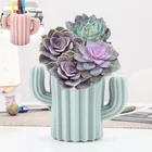 Пластиковая ваза для украшения дома, антикерамический Цветочный Горшок С КАКТУСОМ для гостиной, Небьющийся декоративный горшок