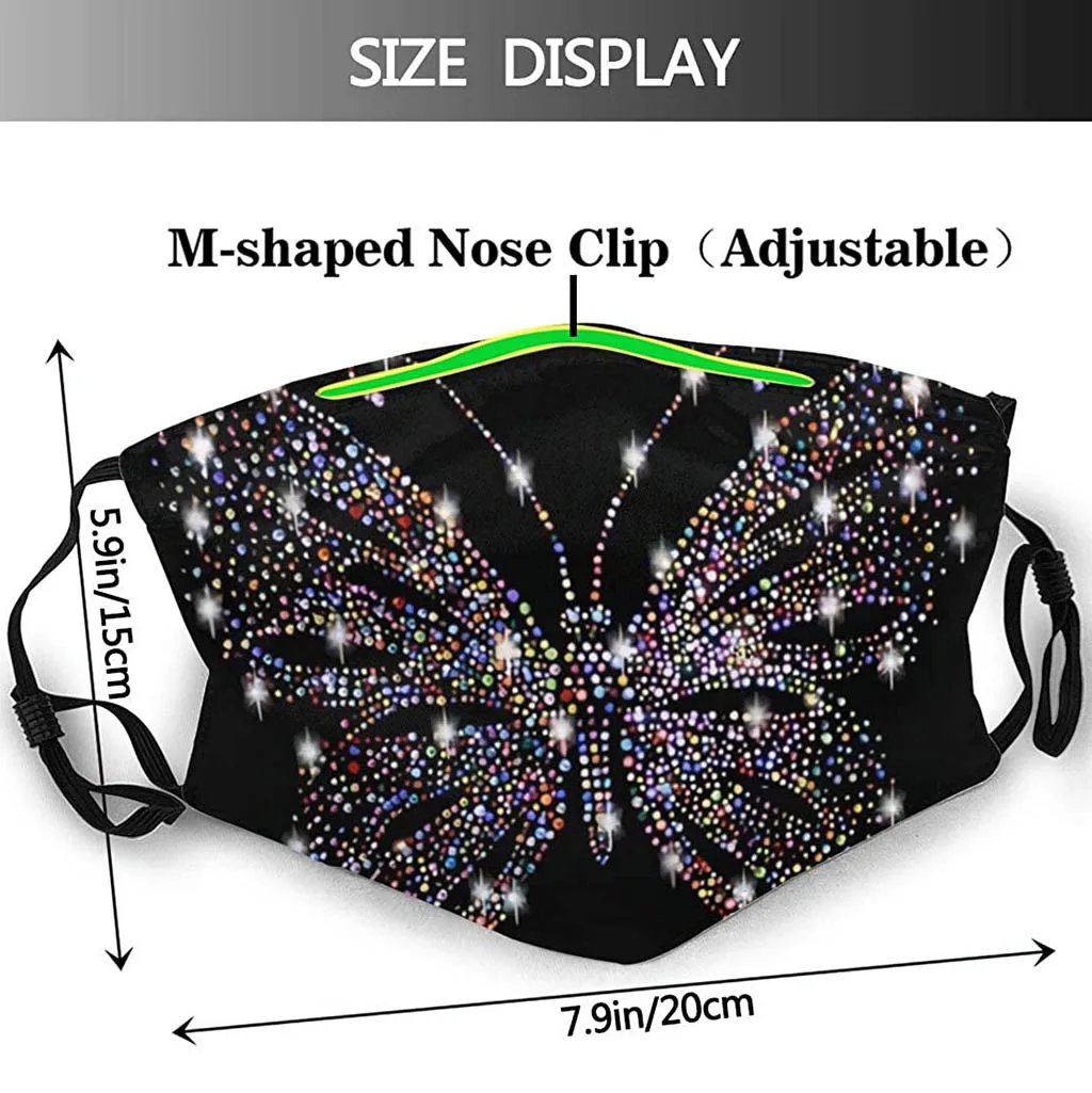 

Unisex Outdoor Face Washable Breathable Reusable 1PC Mask With 2PC Filter face mask with design for women with rhinestones