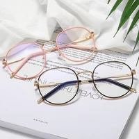 2020 retro anti blue light glasses frame metal round optical sepectacles plain eyeglasses eyewear for men women unisex