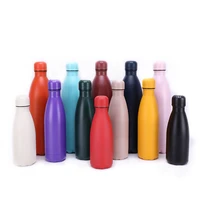 17 oz stainless steel vacuum insulated water bottle metal double wall cola shape travel thermal flask for outdoor sports camping