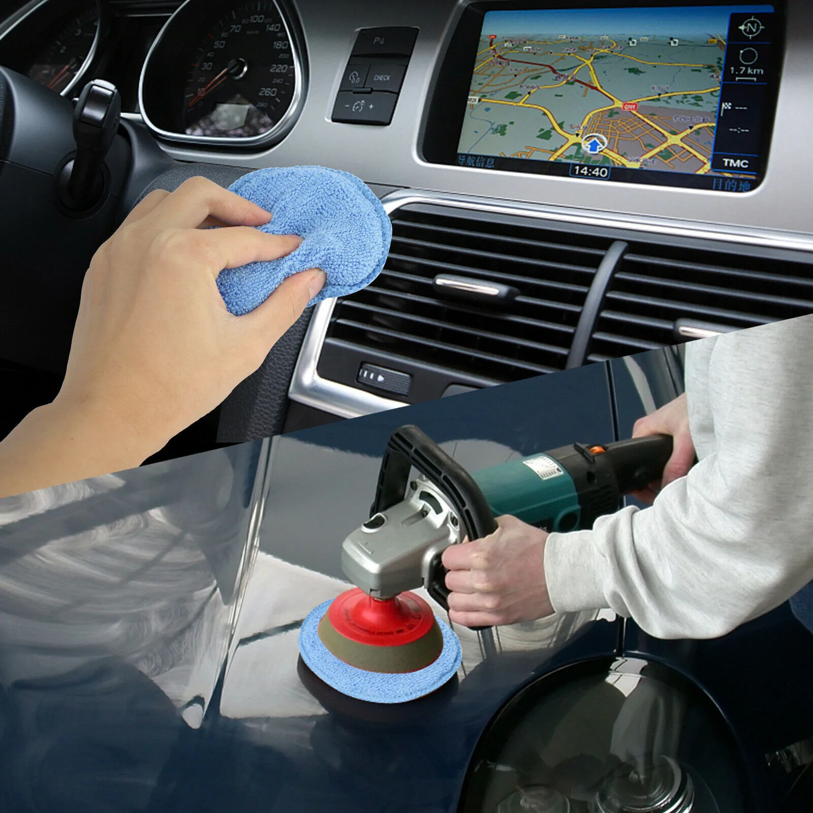 

With Pockets Waxing Sponge Applicator Pads Microfiber Foam Wax Cleaner