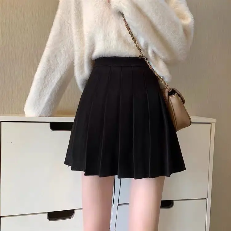 

Pleated skirt women's short skirt new 2021 spring and autumn show thin high waist A-line skirt JK uniform college wind summer