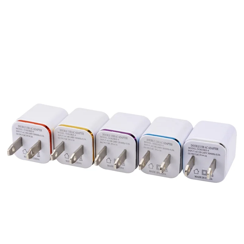 

50Pcs Universal High Quality USB Wall Charger Adapter EU US Plug Travel Ac Power Charger Charging for iPhone Samsung Huawei