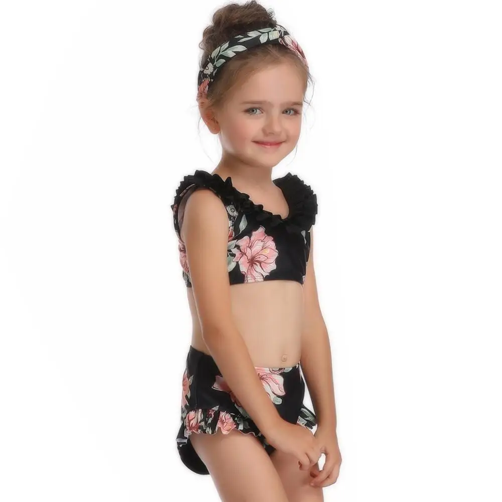 Комплект бикини для девочек из двух предметов модель 2020 летний детский купальный