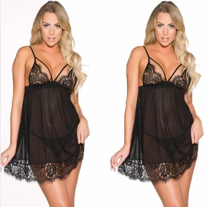 Нижнее белье для женщин открытый бюстгальтер Прозрачное сексуальное нижнее белье порно кружевное комбинация сексуальное платье для эротического горячего костюма Порно Ночная сорочка и стринги