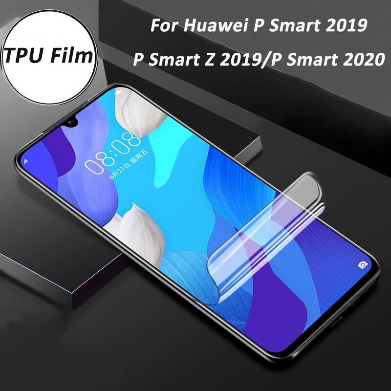

For Huawei P Smart 2020 2019 Cover Soft TPU Screen Protector For Huawei P Smart Z 2019 No Fingerprint Protective Hydrogel Film