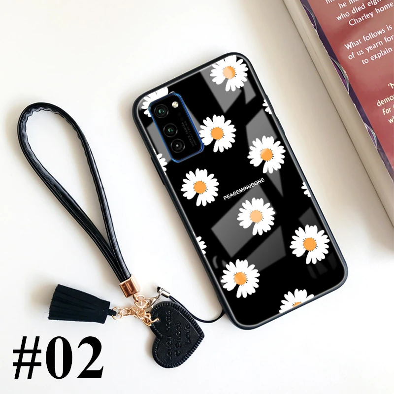 

For VIVO V20 Pro se Y20 Y30 Y50 Y20S Y12S Case Peaceminusone Daisy Hard Glass Cover For VIVO Y20i Y51S Y73S Y11 Y12 Give Strap