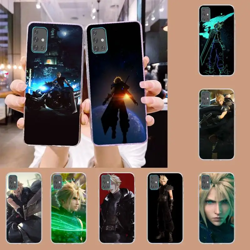 

Game FINAL FANTASY Cloud Strife Phone Case For Samsung S21 S30 S10 S9 S8 S7 A31 A12 A70 A52 A30 lite plus ultra soft Cover