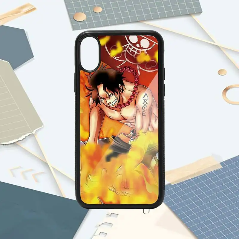 

Anime One Piece Ace Phone Case PC for iPhone 11 12 pro XS MAX 8 7 6 6S Plus X 5S SE 2020 XR