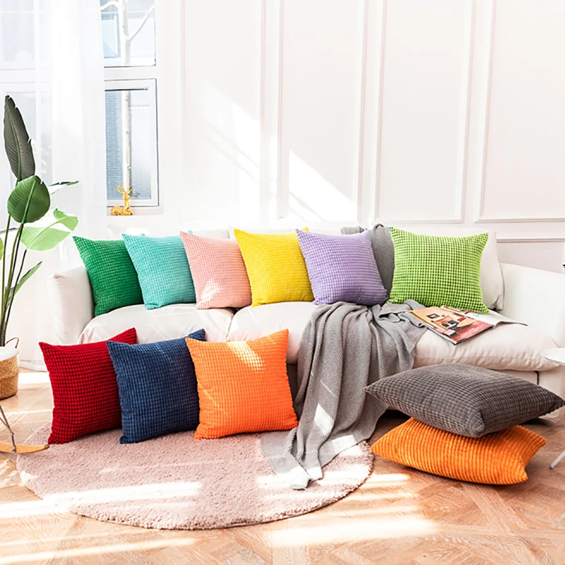 Corduroy Cushion Cover Nordic Modern Home Decoration Pillow Covers Rectangular 30x50 Throw Salon | Дом и сад