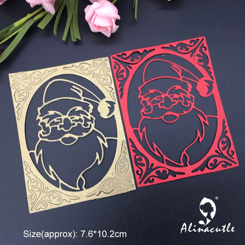 Высечки металлическая пресс форма Рождество Санта ректанж рамка Скрапбукинг
