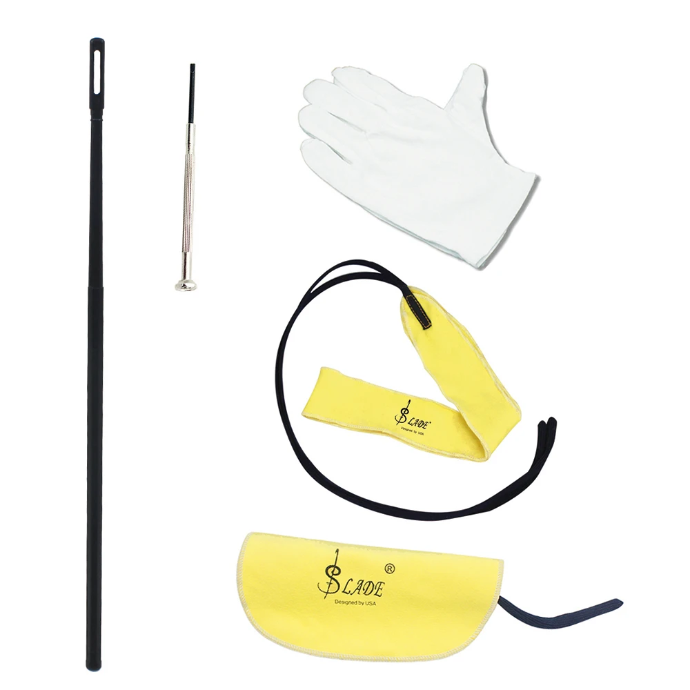 

5 Pcs/Set Flute Cleaning Care Kit Woodwind Musical Instrument Accessories Flute Piccolo Sax Cleaning Rod Cloth Screwdriver