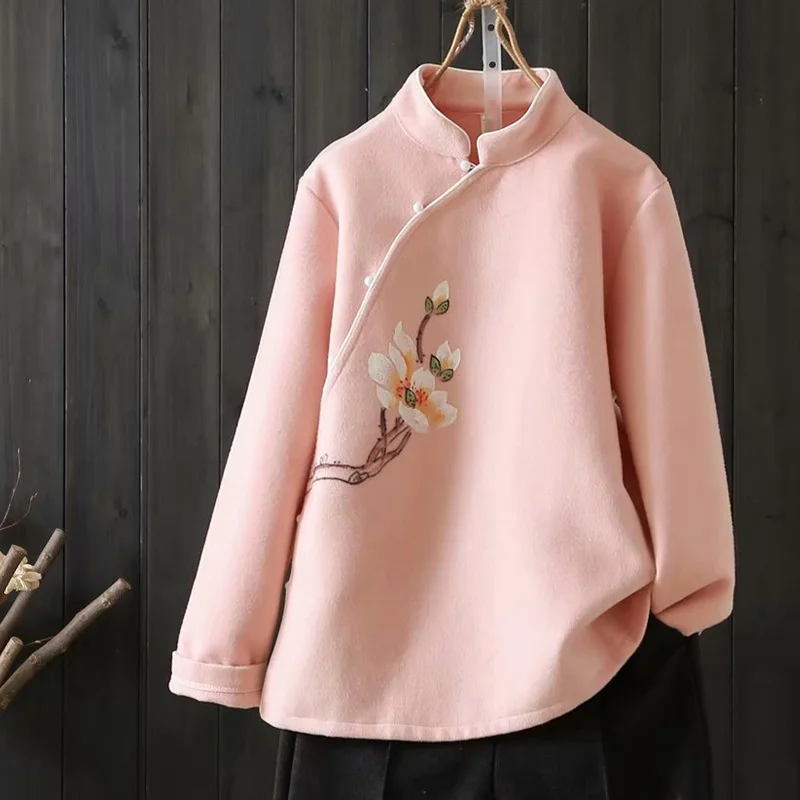 

Chinese Style Clothing Women Clothes 2020 Cheongsam Top Chinese Traditional Shirt Blouse New Years Ladies Chinese Tops FF2907