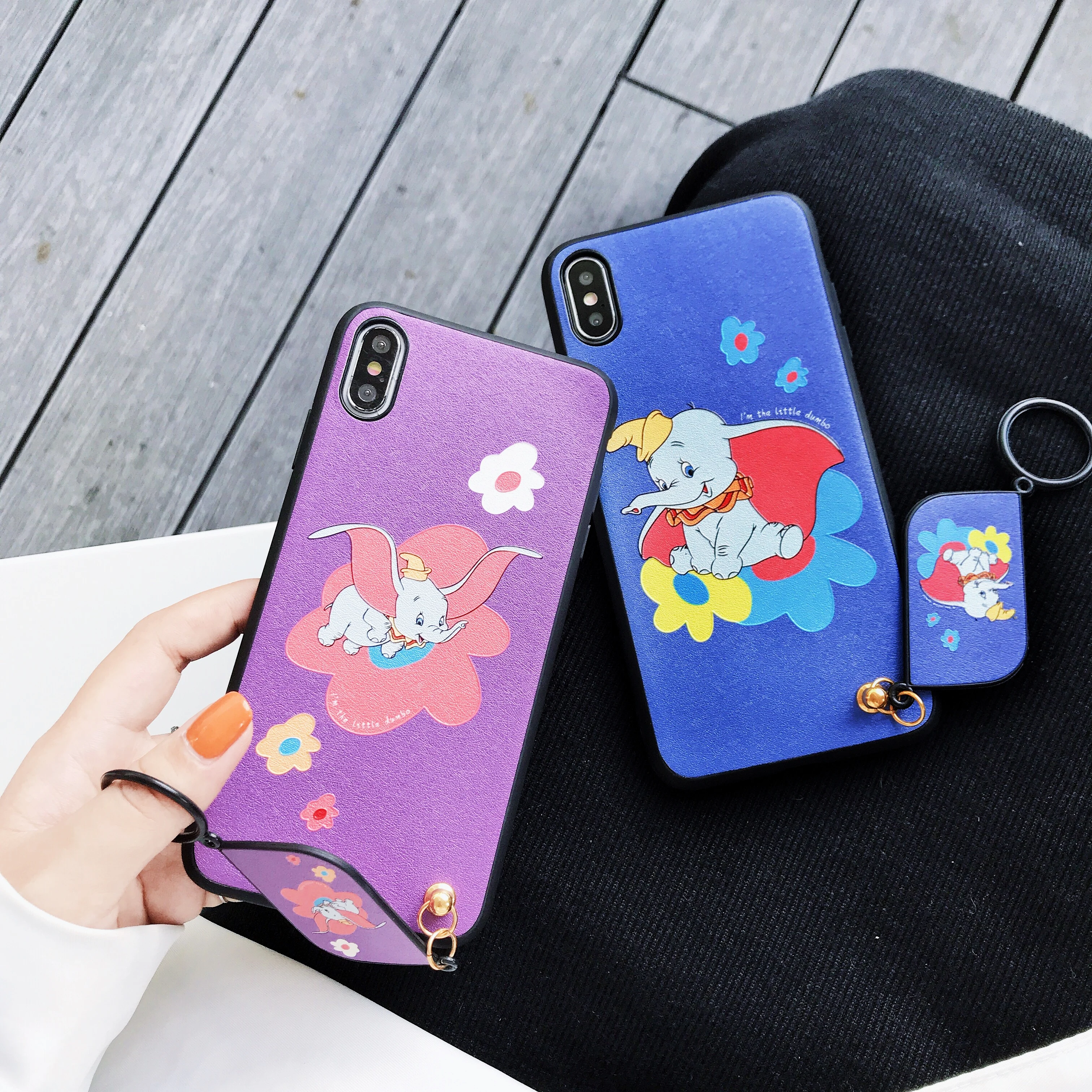 Для iPhone X XS MAX XR роскошные чехлы для телефонов Модный милый слон 3D рельефное кольцо