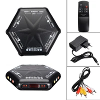 onsale 1pc 4 in 1 out s video video audio switch 4 port video game rca av switch box selector splitter remote kits for pc dvd