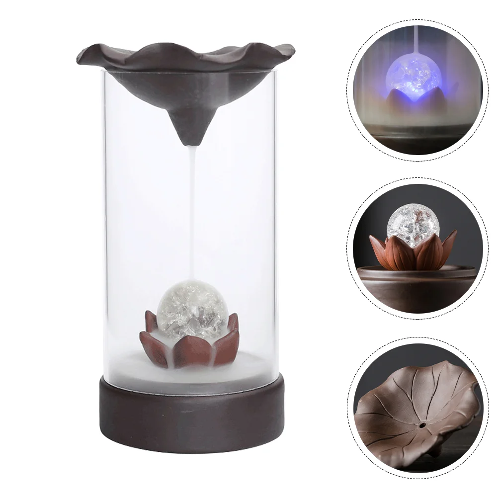 

1Pc Decorative Lotus LED Light Artistic Aromatherapy Container Home Lotus Adorn