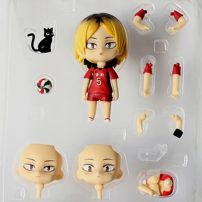 

10CM Anime Haikyuu Figure Toys 605# Kozume Kenma Q Version Clay Doll Nekoma High School Volleyball Boy Setter Kozume Kenma