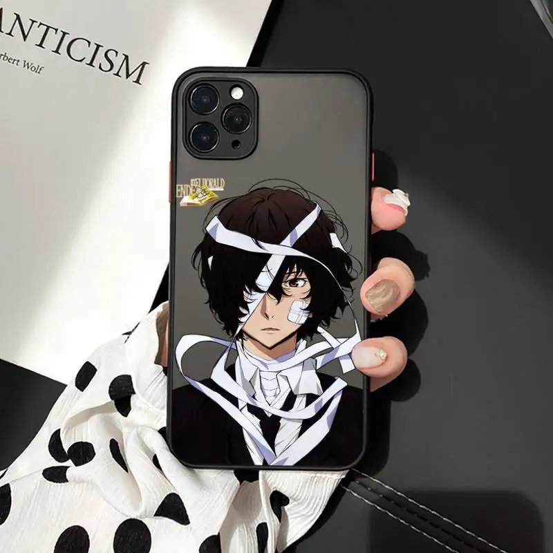 

Bungo Stray Dogs Phone Cases matte transparent For iphone 7 8 11 12 plus mini x xs xr pro max cover