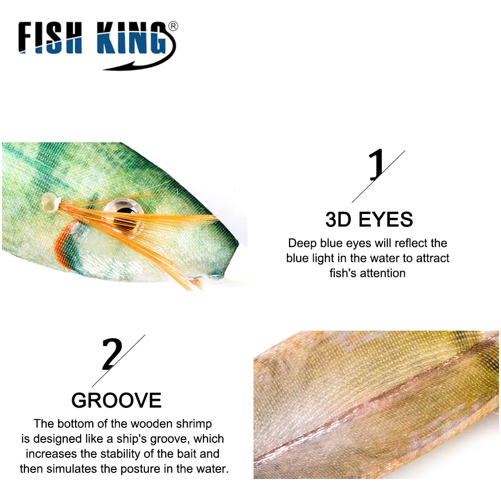 FISH KING 16 г джиг для кальмара приманка морской рыбалки светящийся крючок осьминога