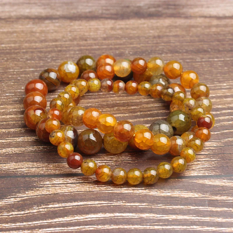 Модные натуральные ювелирные изделия LanLi 4/6/8/10/12 мм Свободные Круглые бусины