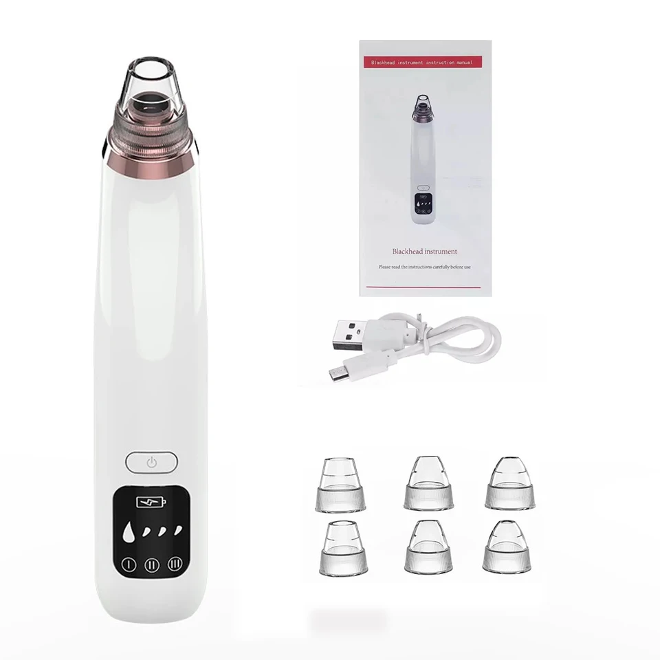 

New Heat Tech Blackhead Remover Vacuum Suction Cleaner Pore Ance Removal Facial Cleaning Skin Care Tools Beauty instrument