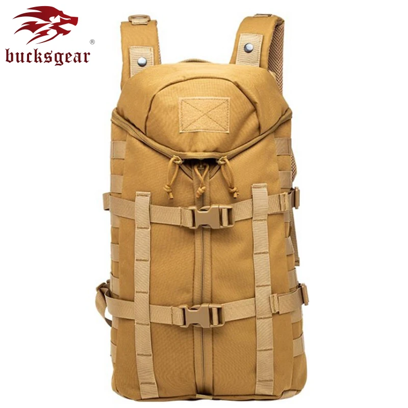

Bucksgear Military Camo Rucksacks Camping Bag Tactical Slim Adjustable Lightweight Daypack For Outdoor Mens Hiking Travelling