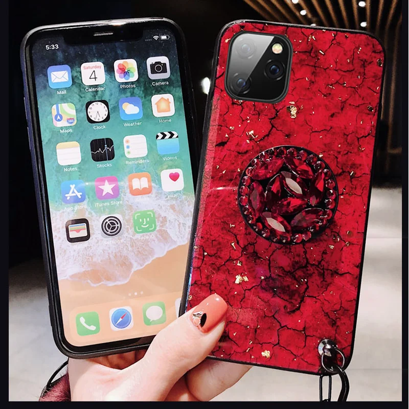 Чехол для iPhone 12 Mini 11 Pro X XS MAX XR 7 8 Plus роскошный чехол с мраморным блеском и