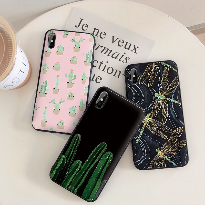 Чехол для Huawei P20 P9 P10 P8 Lite P8Lite Pro coque P 8 9 10 20 2015 2016 2017 Mini cover Silicon p20lite Чехлы кактус кожа |