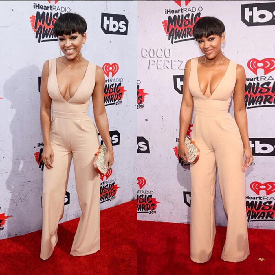 2020 Популярные летние новые модные комбинезоны с глубоким v образным вырезом и