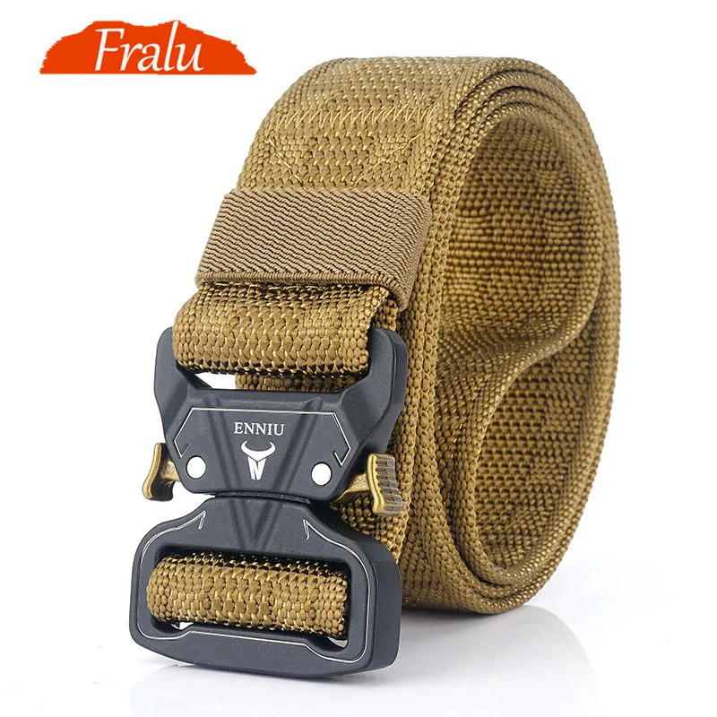 

FRALU Outdoor Hunting Metal tactical belts for men multifunctional buckle high quality Marine Corps men's training Belt
