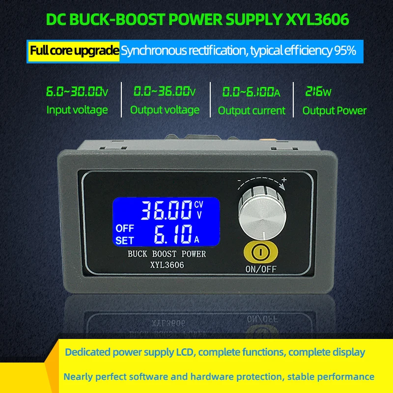 Цифровой ЖК-дисплей CNC DC-DC CC CV высокомощный повышающий/понижающий Регулируемый