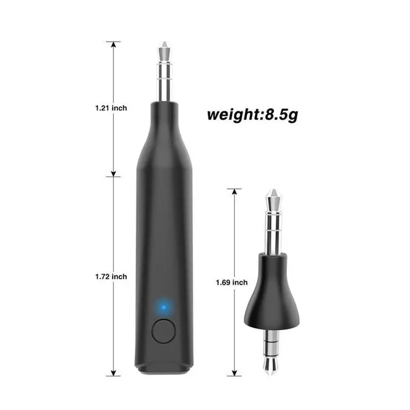 

1pcs Wireless Bluetooth 5.0 Adapter Stereo Music Audio Receiver Car Handsfree Calling Lavalier Bluetooth Receiver Adapter